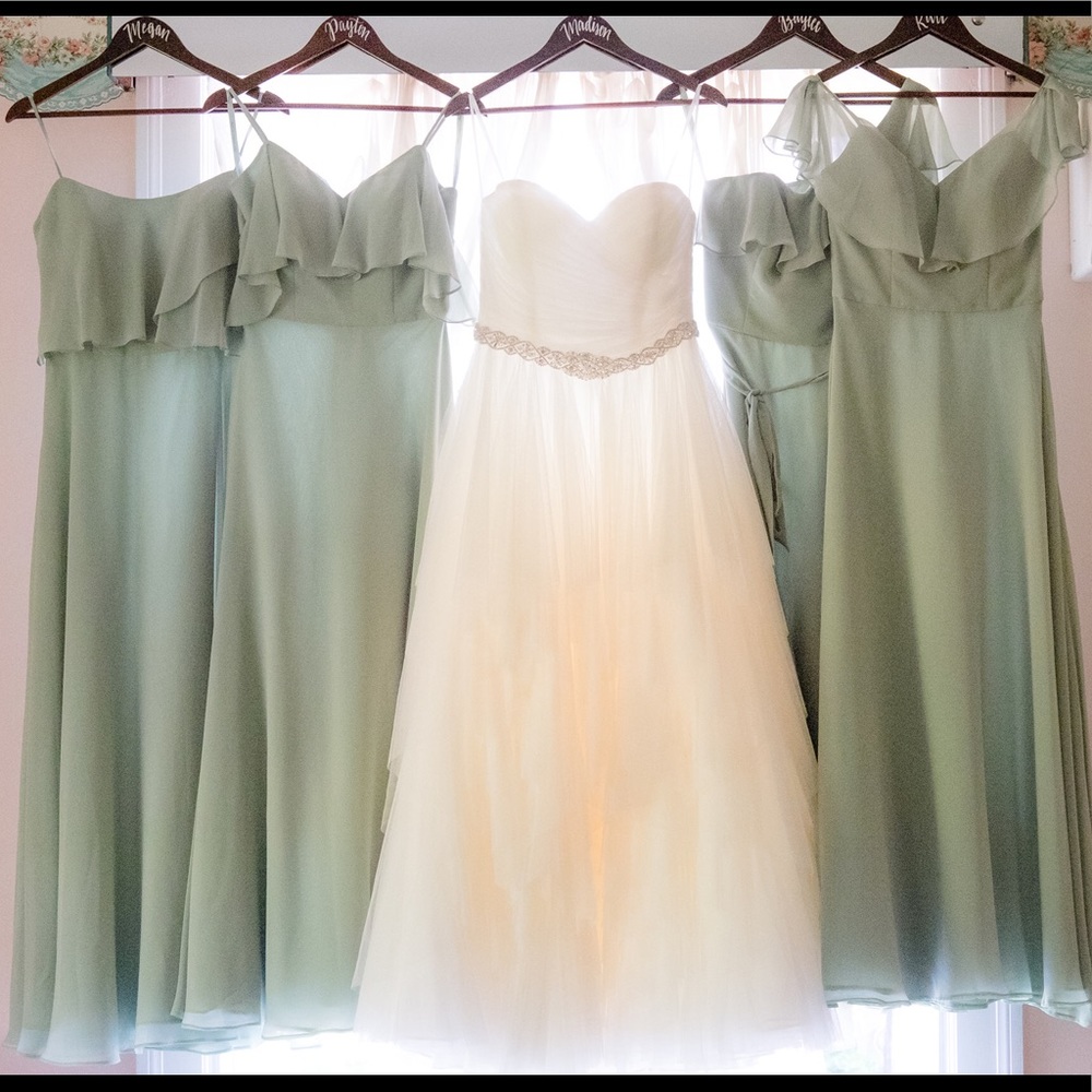 4 Mori Lee Bridesmaid Dress Sage Green